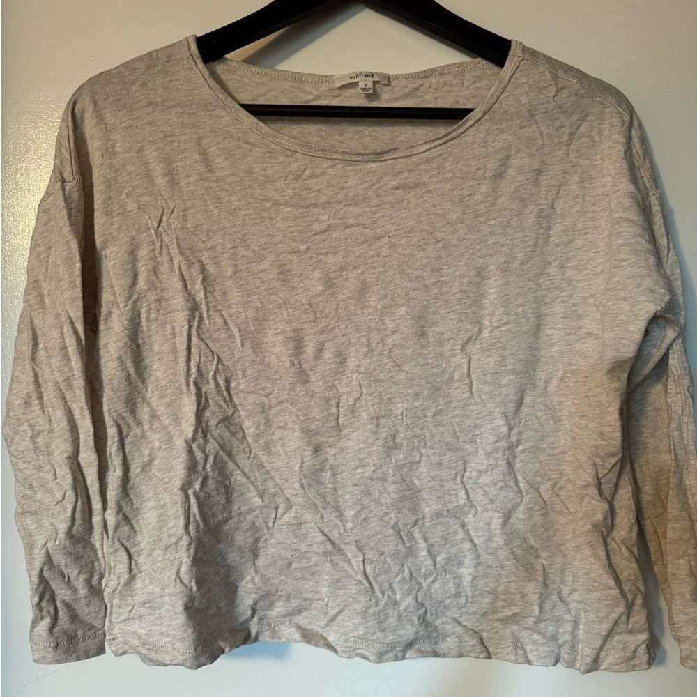 cropped three quarter sleeve aritzia top